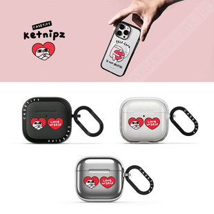 4代防摔壳 现货CASETiFY联名Ketnipz萌趣小粉怪爱自己适用苹果Airpods Pro 2代无线蓝牙耳机保护套AirPods3