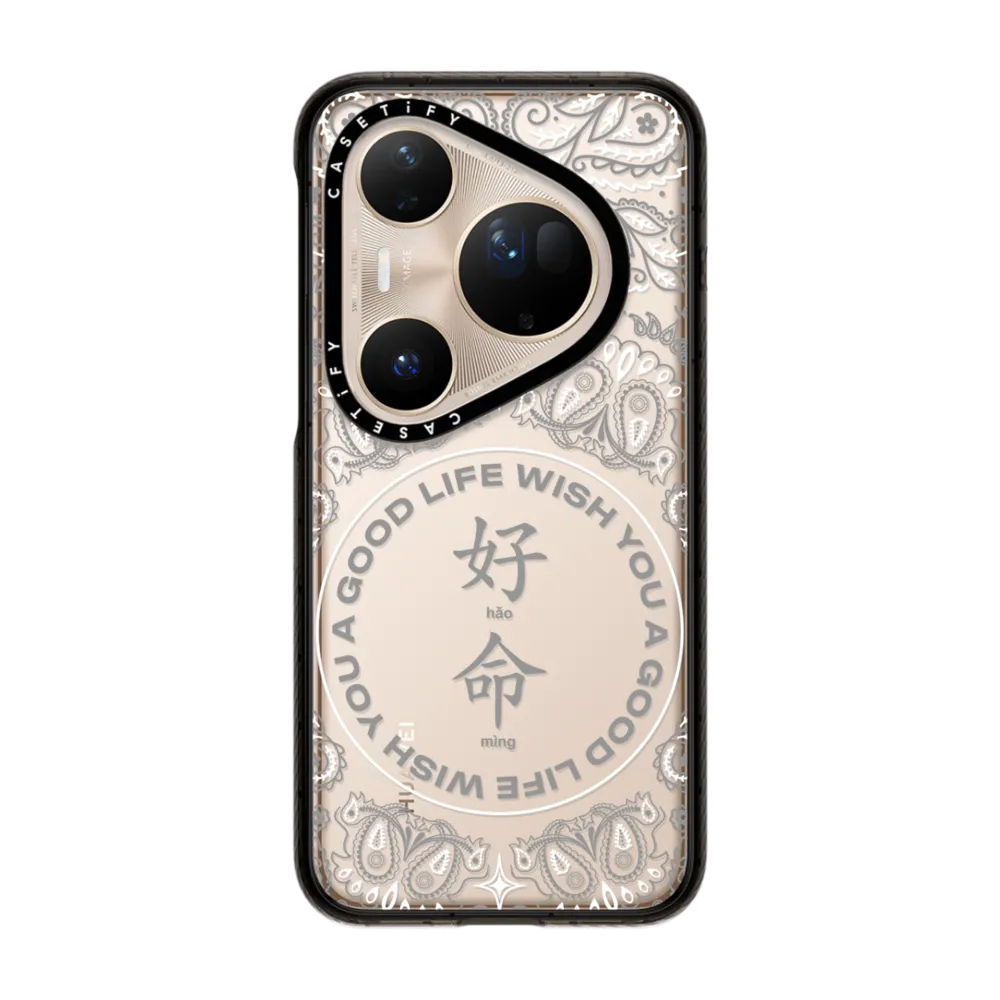 现货CASETiFY好命灰色腰果花适用华为Pura 80 Pro