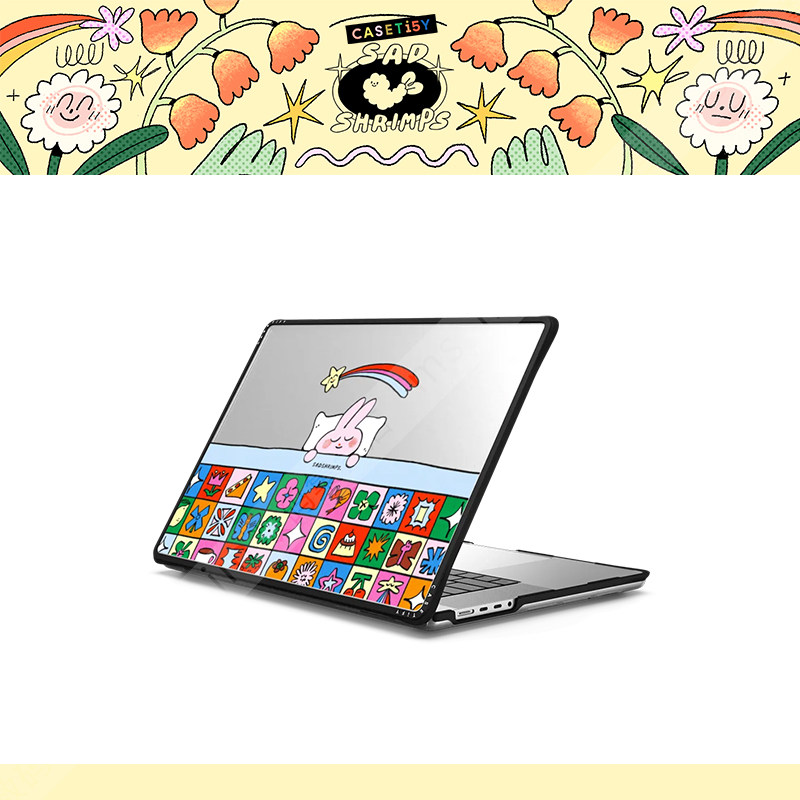 CASETiFY联名Sadshrimps艺术家时尚适用苹果MacBook Pro 13/14/15/16寸电脑笔记本保护壳Air透明防摔套M1-M5