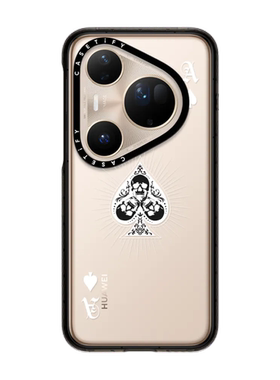 现货CASETiFY白色黑桃A适用华为Pura 80 Pro手机壳Ultra/Pocket 2折叠Mate70Pro+时尚潮牌小众高端防摔保护套