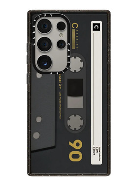 现货CASETiFY黑色磁带适用三星S23/S24 Ultra手机壳Z Flip 5/Z Fold 4/3时尚潮牌个性复古高端全包防摔保护套