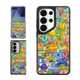 现货CASETiFY奇趣艺术家Jon Burgerman柔软的朋友适用三星S25/S26 Ultra手机壳Z Flip7/Z Fold 6/5卡通保护套