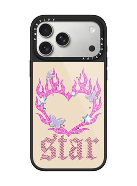 现货CASETiFY爱心火焰星晶釉框适用苹果iPhone17promax磁吸手机壳17pro釉光背板air复古辣妹防刮花16pm保护套