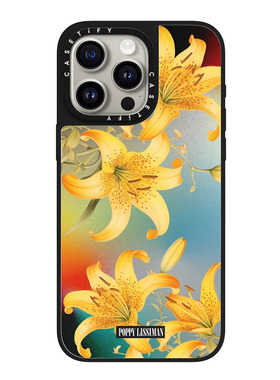 现货CASETiFY联名Poppy Lissiman黄色百合适用苹果iPhone15 pro max磁吸手机壳14/13/12时尚潮牌奇幻多彩限量