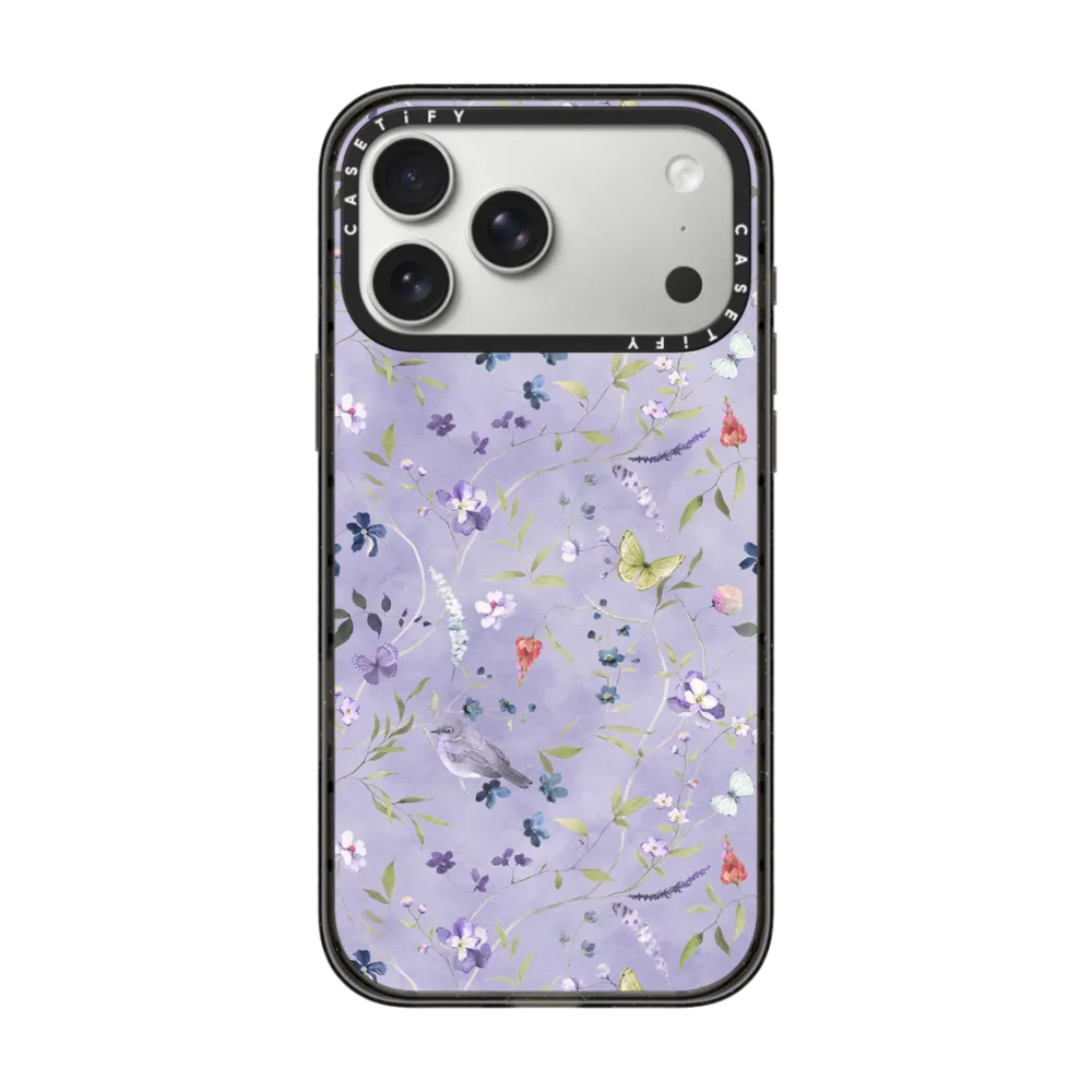 现货CASETiFY花之梦幻紫色适用于苹果iPhone17 Pro Max手机壳16/15/14磁吸13小众轻奢花卉艺术13春天保护套12