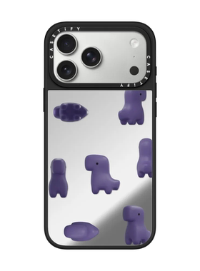 现货CASETiFY紫色DUDU狂喜食肉龙适用于苹果iPhone17 Pro Max磁吸手机壳16/15/14小众趣味13可爱透明保护套12