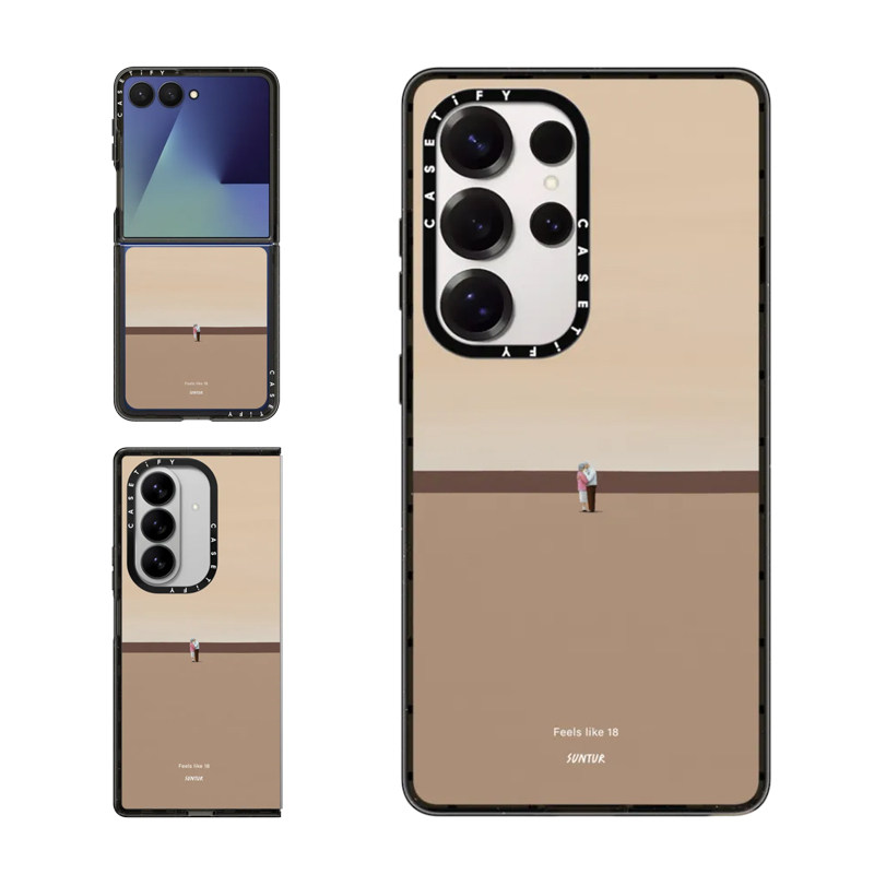 现货CASETiFY一如十八岁适用三星S24/S25 Ultra手机壳Z Flip7/Z Fold 6/5艺术家Suntur小众简约防摔保护套s23