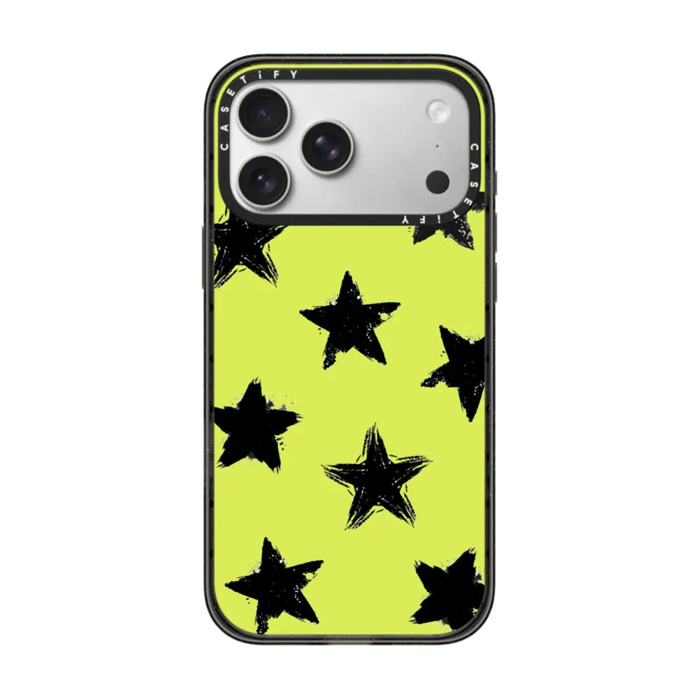 现货CASETiFY正品荧光绿黑色星星适用苹果iPhone17 pro max磁吸手机壳16/15/14小众高端air全包防摔保护套13