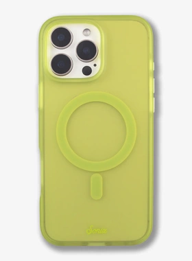 Sonix哑光微磨砂荧光黄姜黄色适用苹果iPhone16 pro max磁吸手机壳Magsafe美国时尚潮牌简约半透明纯色防摔套