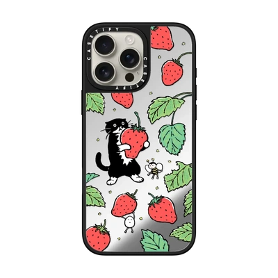 摘草莓的小猫casetify适用苹果16