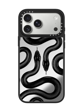 现货CASETiFY黑色大王蛇适用苹果iPhone17 Pro Max手机壳16/15/14磁吸镜面air个性潮牌小众高档防摔保护套13