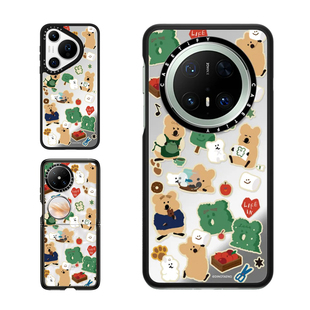 现货CASETiFY柿子椒熊QUOKKA家族适用华为Pura 80 Pro手机壳Ultra/Pocket 2折叠Mate60/70Pro+萌系可爱保护套