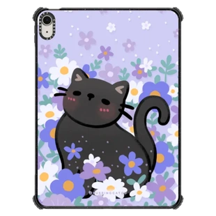 6代卡通mini掀蓋式 花花小黑貓casetify適用蘋果iPad ins風M2M4 Pro12.9寸平板電腦保護套11 13寸殼Air第3