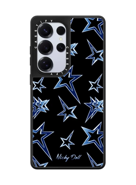 现货CASETiFY蓝色星光闪闪Nicky Doll适用三星S24/S25 Ultra手机壳Z Flip7/Z Fold 6/5时尚星星轻奢保护套s23