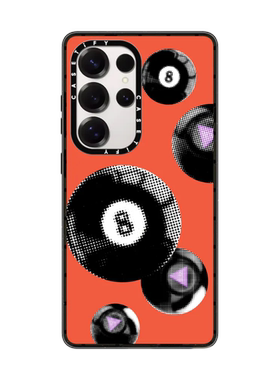 现货CASETiFY魔法8球赤焰橙色适用三星S24/S25 Ultra手机壳Z Fold 7/6/5创意复古小众轻奢全包防摔保护套s23