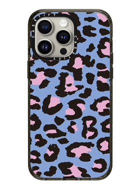 现货CASETiFY蓝色粉豹纹适用苹果iPhone15pro max磁吸手机壳14/13/12复古潮牌小众高级感轻奢全包防摔保护套