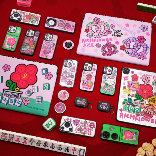 现货CASETiFY联名涂鸦艺术RICH max磁吸手机壳16 pro 14招财好运air套13 FLOWER有钱花适用于苹果iPhone17