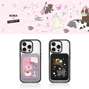 CASETiFY童趣艺术家Roria可爱小猫小狗磁吸手机卡套收纳便携卡包