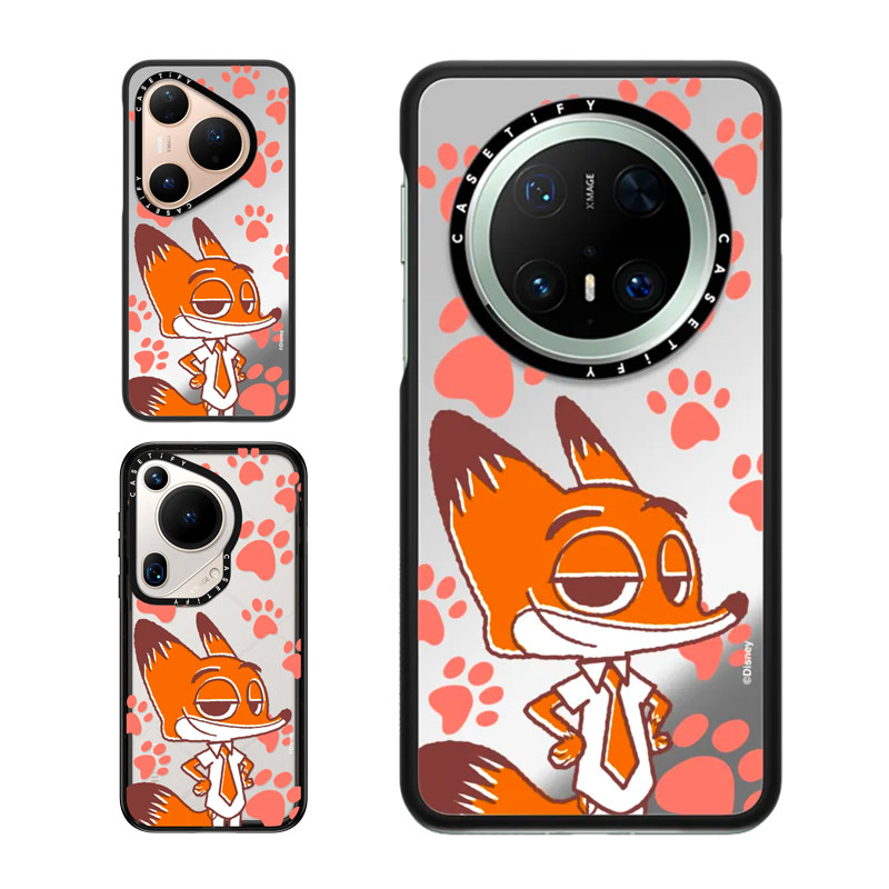 现货CASETiFY联名迪士尼疯狂动物城2尼克适用华为Pura 80 Pro手机壳Ultra/Mate60/70Pro+卡通可爱限量保护套