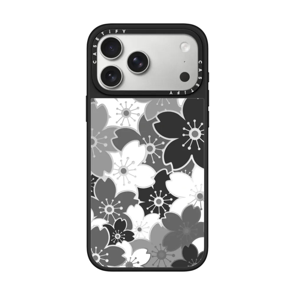 现货CASETiFY黑色樱花盛放适用苹果iPhone17 Pro Max磁吸手机壳16/15/14时尚13小众高端春日花卉防摔保护套12