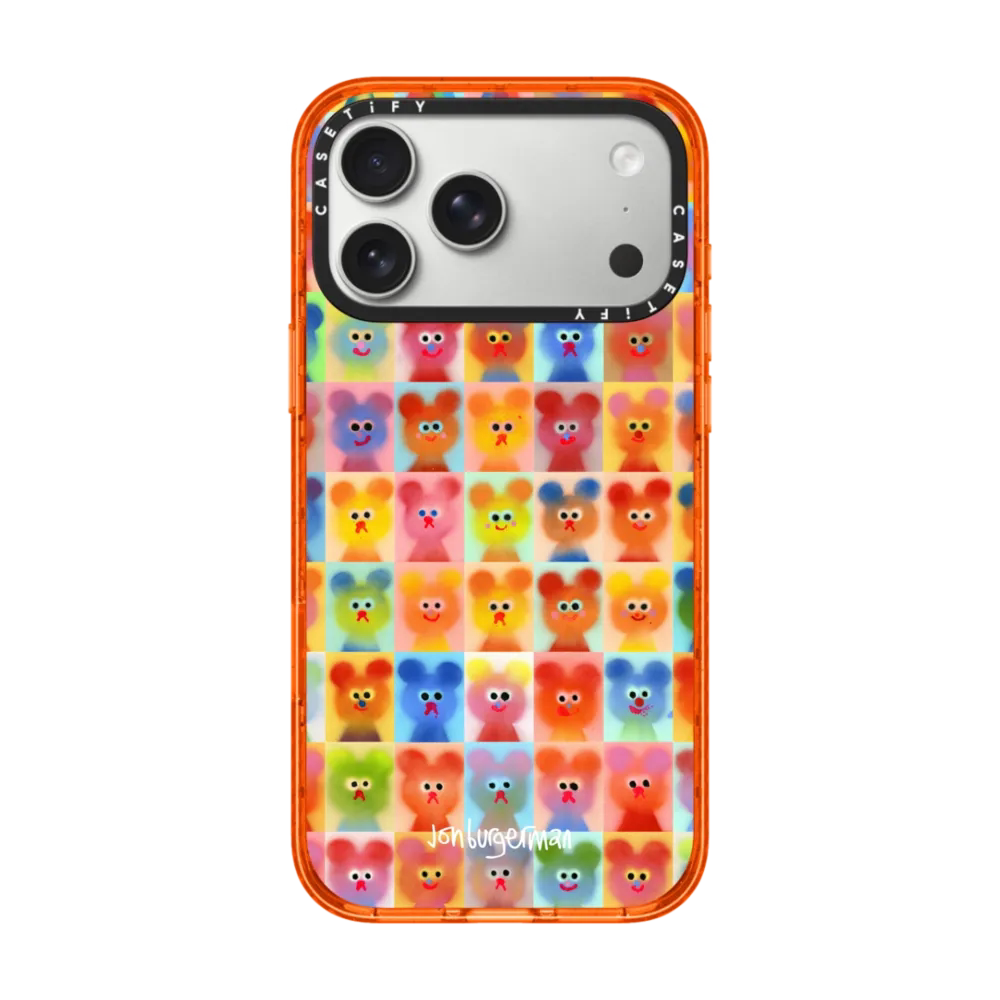 现货CASETiFY奇趣艺术Jon Burgerman小熊网格适用苹果iPhone17 Pro Max手机壳16/15/14磁吸13萌系可爱保护套