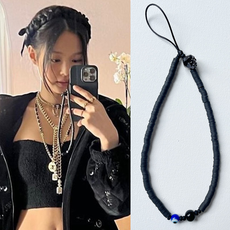 jennie同款手机链黑色串珠短款手腕小挂绳时尚ins风挂件配饰品diy怎么样,好用不?