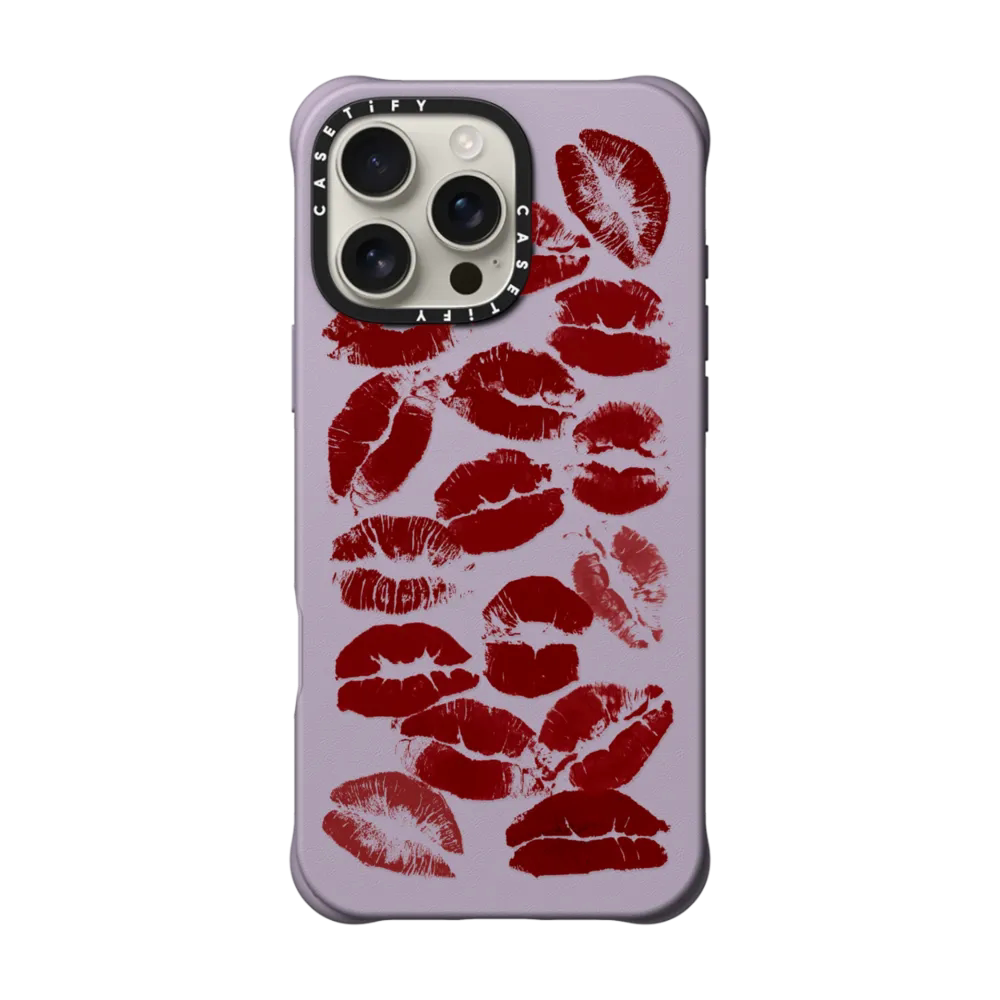 CASETiFY烈焰红唇皮质款适用苹果iPhone16 pro max磁吸手机壳15/14/13素皮荔枝皮革时尚潮牌情人节系列保护套