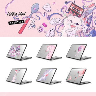Won俏皮可爱猫咪适用于苹果MacBook 16寸电脑笔记本保护壳Air防摔套M1 Pro13 CASETiFY艺术家Kiera