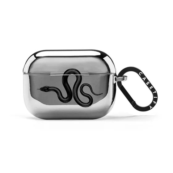 CASETiFY黑色大王蛇适用苹果Airpods pro 2代无线蓝牙耳机保护套Airpods 3/4代个性潮牌创意ins全包防丢软壳