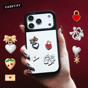 现货CASETiFY金属质感贴纸包时尚 手机壳小配饰贴贴 立体浮雕粘贴式