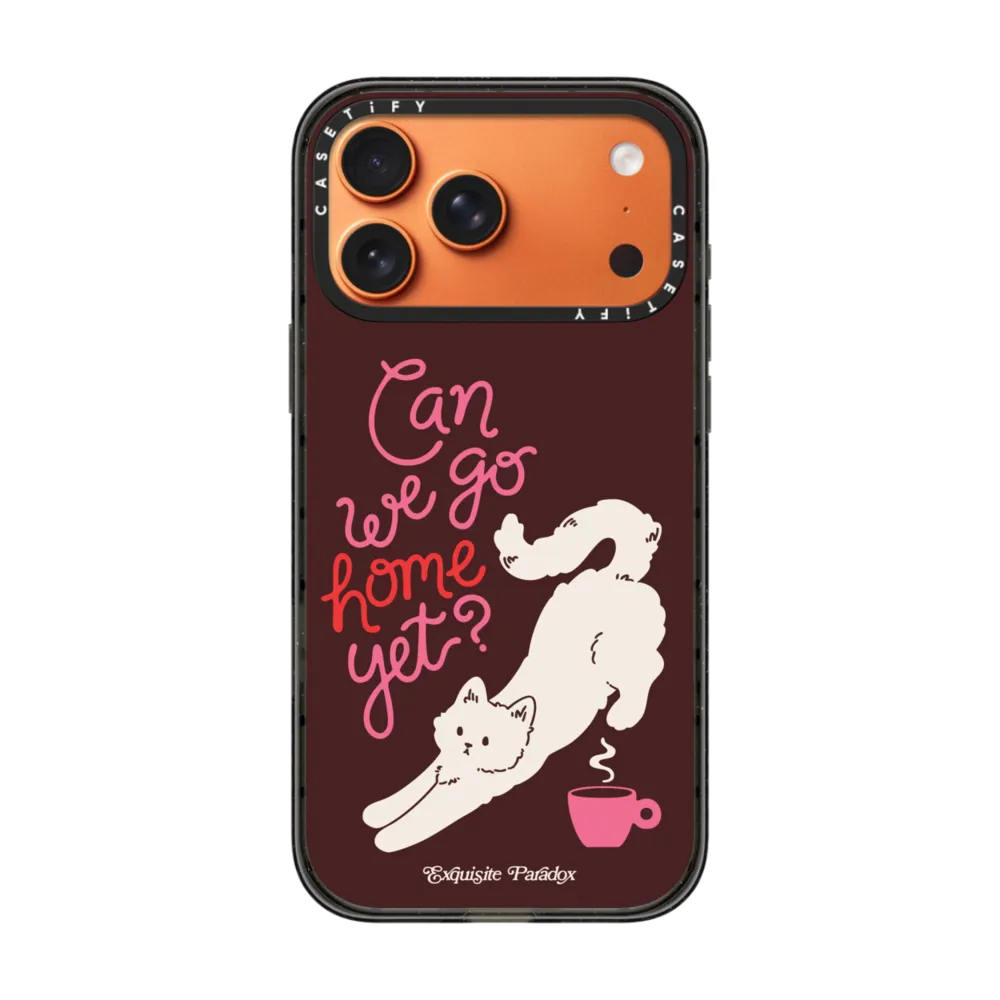 现货CASETiFY我们还能回家吗咖啡猫咪适用苹果iPhone17 Pro Max手机壳16/15/14磁吸13复古13酒红防摔保护套12