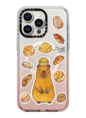 现货CASETiFY卡皮巴拉面包适用苹果iPhone15 pro max磁吸手机壳14/13/12小众趣味艺术家Deville Dewil可爱套