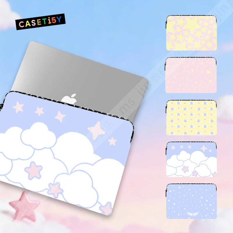 正品CASETiFY Cloud系列时尚甜美星星云朵适用苹果iPad/MacBook Pro13/16寸笔记本电脑包海绵内胆包袋保护套