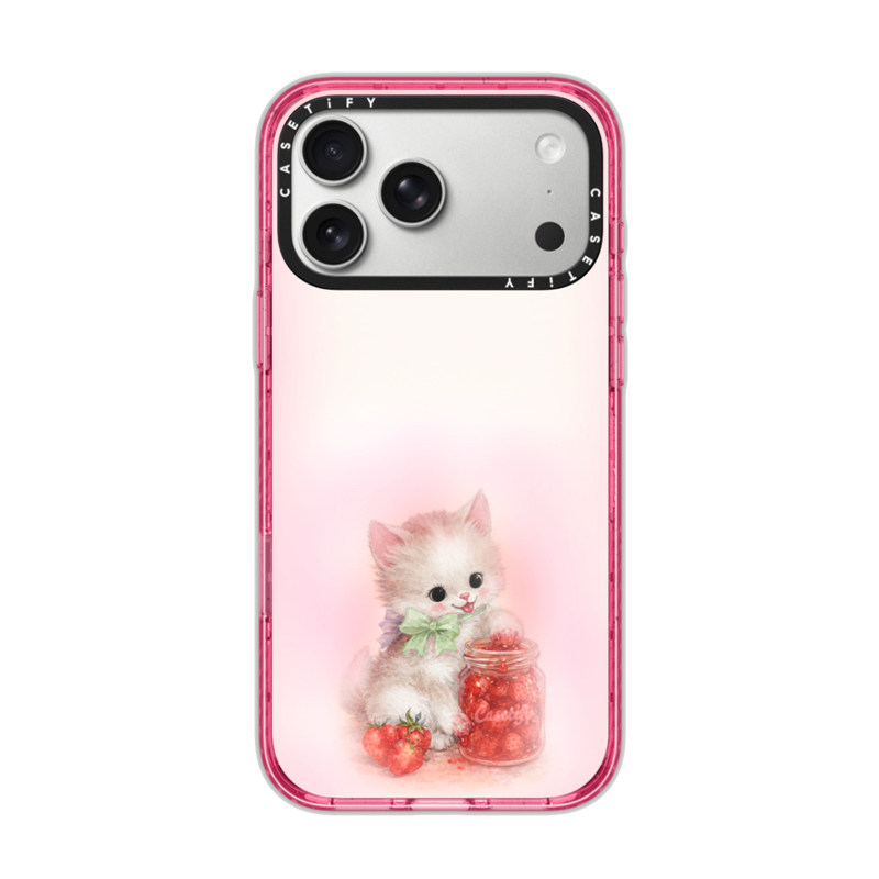 CASETiFY宠物系列草莓小猫手机壳