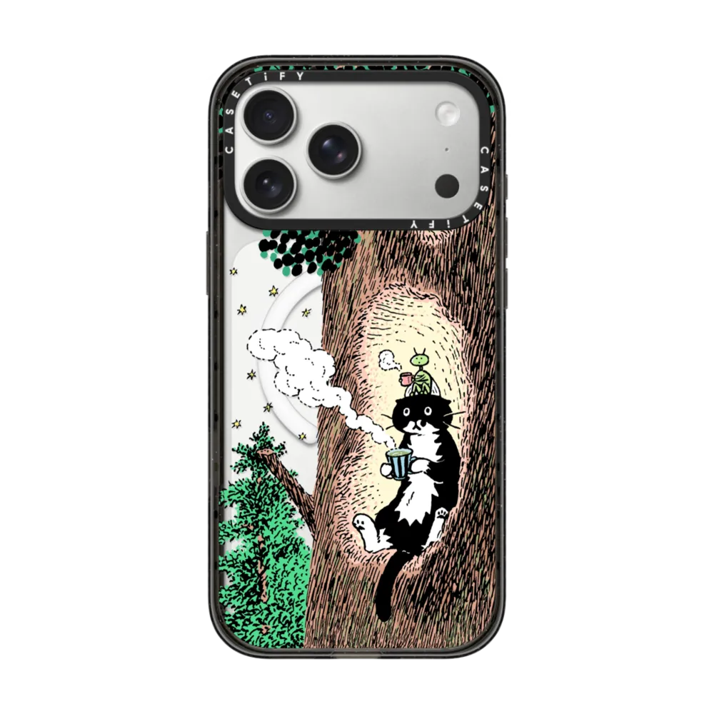 现货CASETiFY树屋观星奶牛猫适用苹果iPhone17 pro max手机壳16/15/14磁吸13小黑猫趣味air透明防摔保护套12