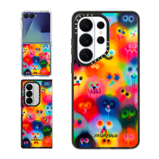 现货CASETiFY奇趣艺术家Jon Burgerman万花筒适用于三星S25/S26 Ultra手机壳Z Flip7/Z Fold6/5涂鸦保护套s24