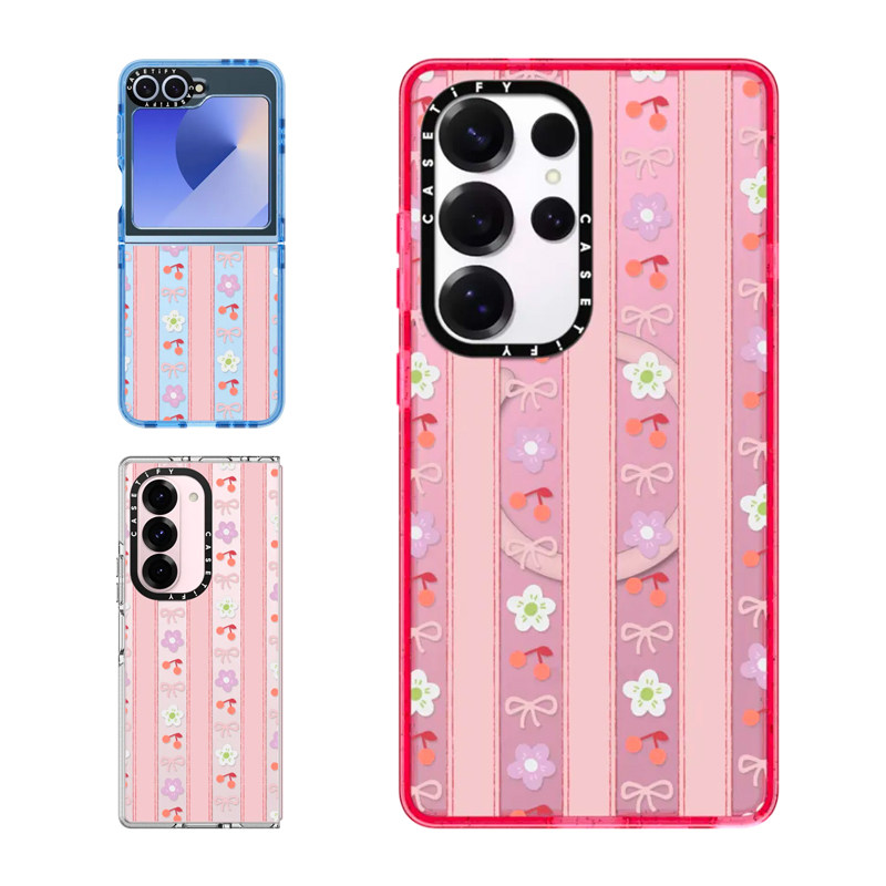 CASETiFY碎花条纹适用三星手机壳
