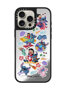 现货CASETiFY联名迪士尼史迪奇星际宝贝贴纸满印适用苹果iPhone16 pro max磁吸手机壳15/14/13卡通限量保护套