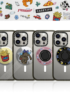 CASETIFY韩火火联名TIPSEVEN牙妹薯条磁吸手机卡包支架指环扣可爱