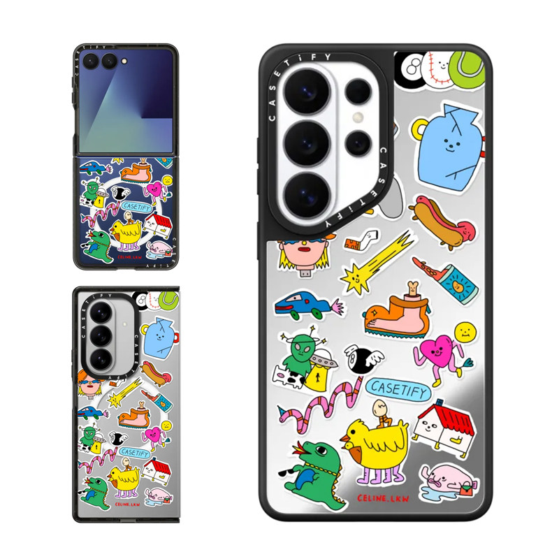 现货CASETiFY幻想贴画适用于三星S25/S26 Ultra手机壳Z Flip7/Z Fold 6/5创意小众趣味插画卡通防摔保护套s24