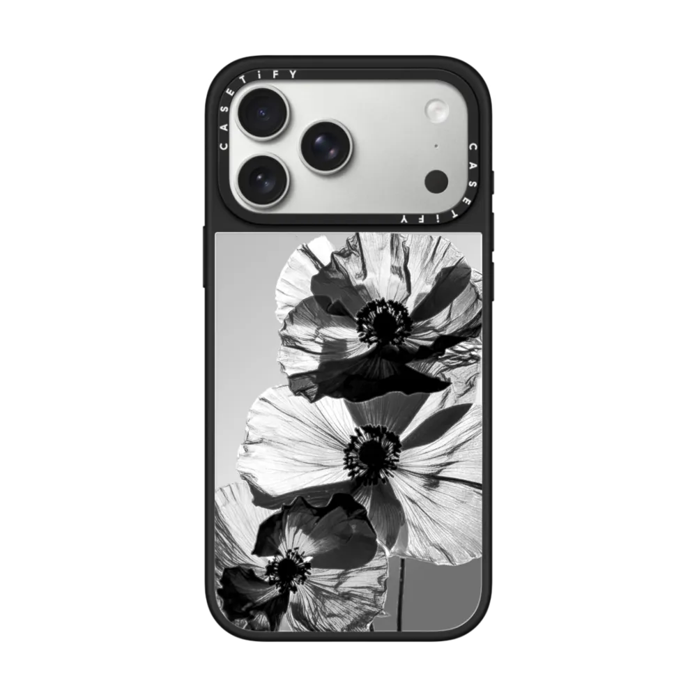 现货CASETiFY黑色罂粟适用苹果iPhone17 pro max磁吸手机壳16/15/14创意13花卉艺术12小众高端防摔保护套plus