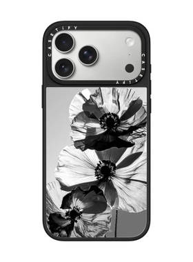 现货CASETiFY黑色罂粟适用苹果iPhone17 pro max磁吸手机壳16/15/14创意13花卉艺术12小众高端防摔保护套plus