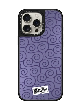 现货CASETiFY联名航海王海贼王恶魔果实紫色螺旋纹适用苹果iPhone16 pro max磁吸手机壳15/14/13限量个性防摔