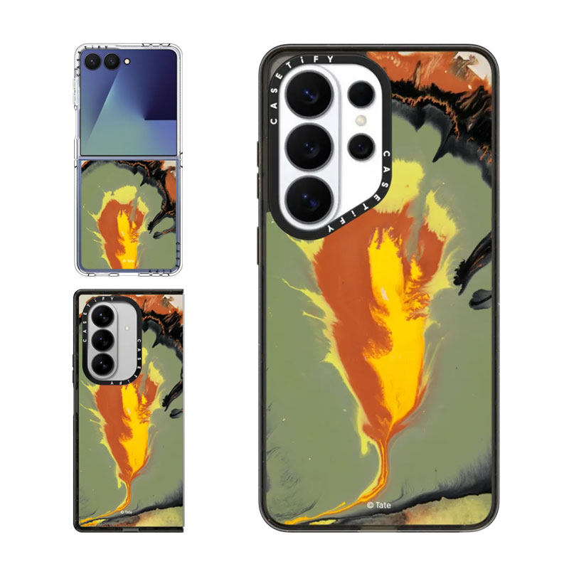 现货CASETiFY联名Tate泰特美术馆火山烈焰适用三星S25/S26 Ultra手机壳Z Flip 7/Z Fold 6超现实注意艺术S24+