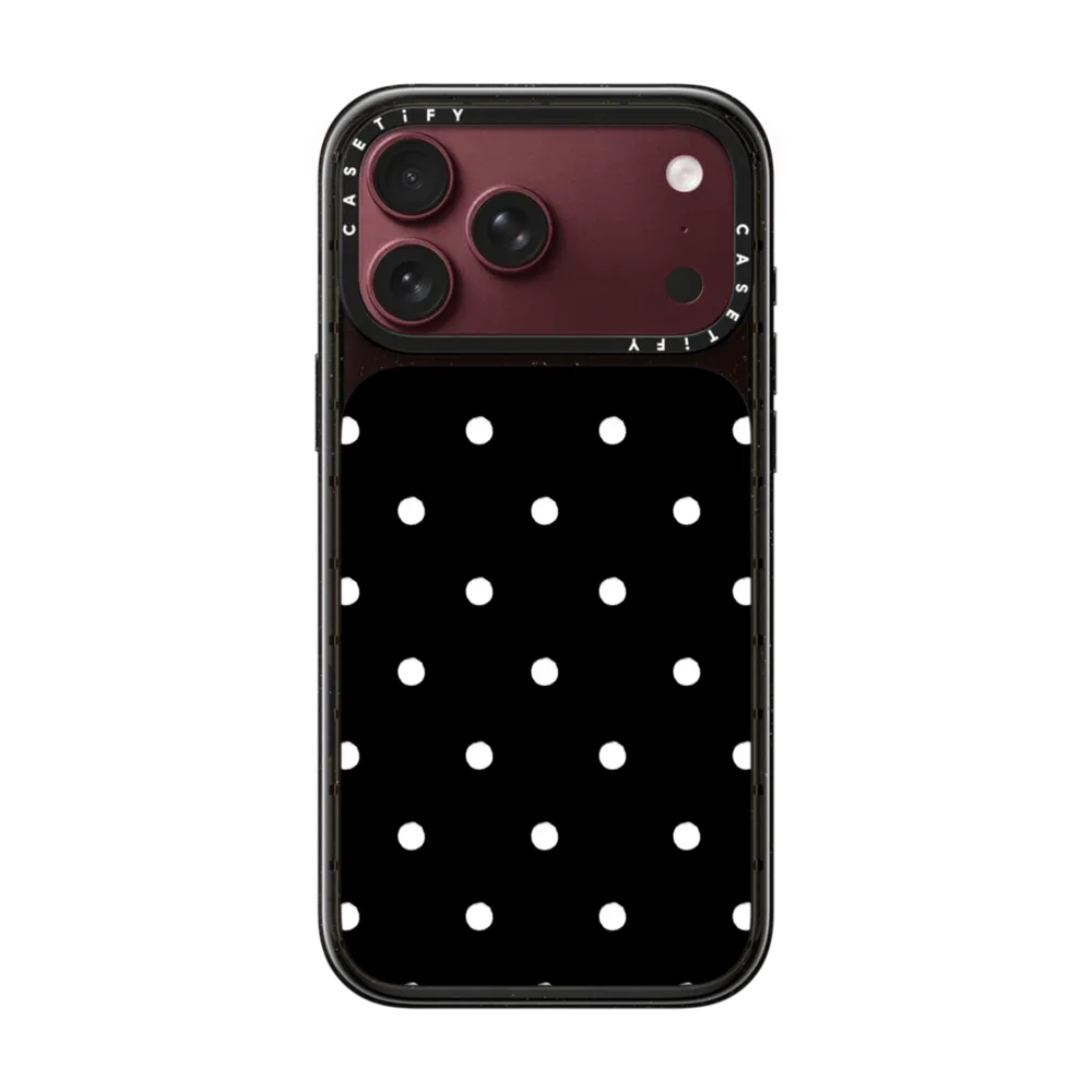 现货CASETiFY黑底经典波点圆点适用苹果iPhone18 pro max磁吸手机壳17/16/15/Duo时尚潮牌14简约防摔保护套13