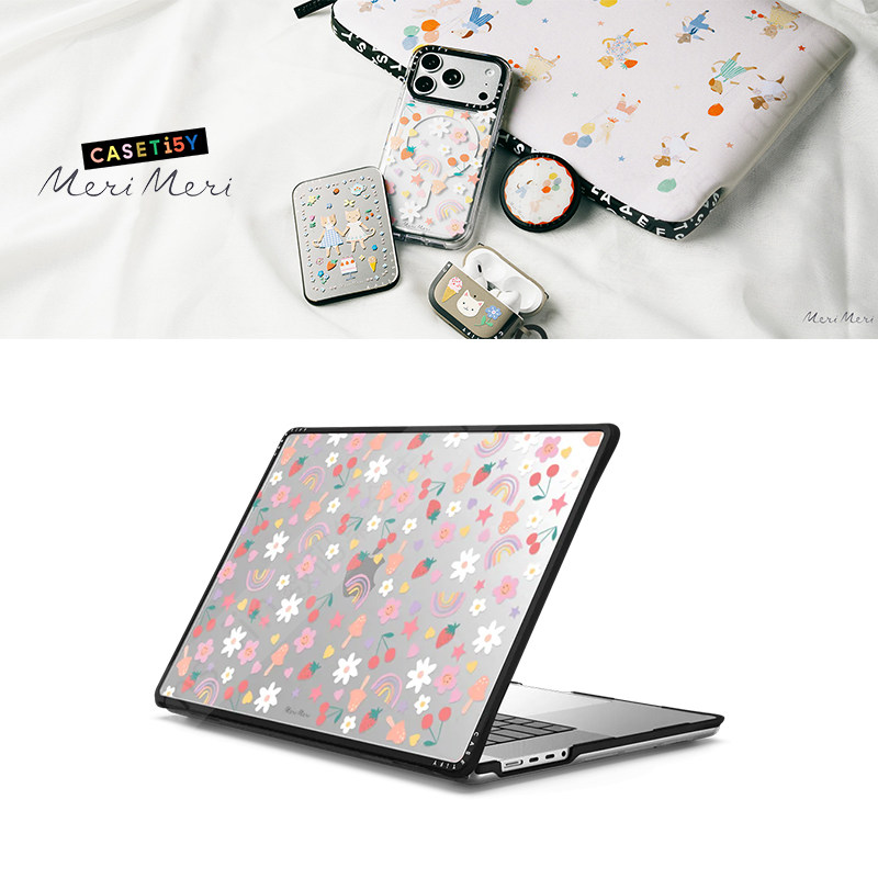 CASETiFY联名Meri Meri奇趣印花限量款适用于苹果MacBook Pro 13/14/15/16寸电脑笔记本保护壳Air防摔套M1-M4
