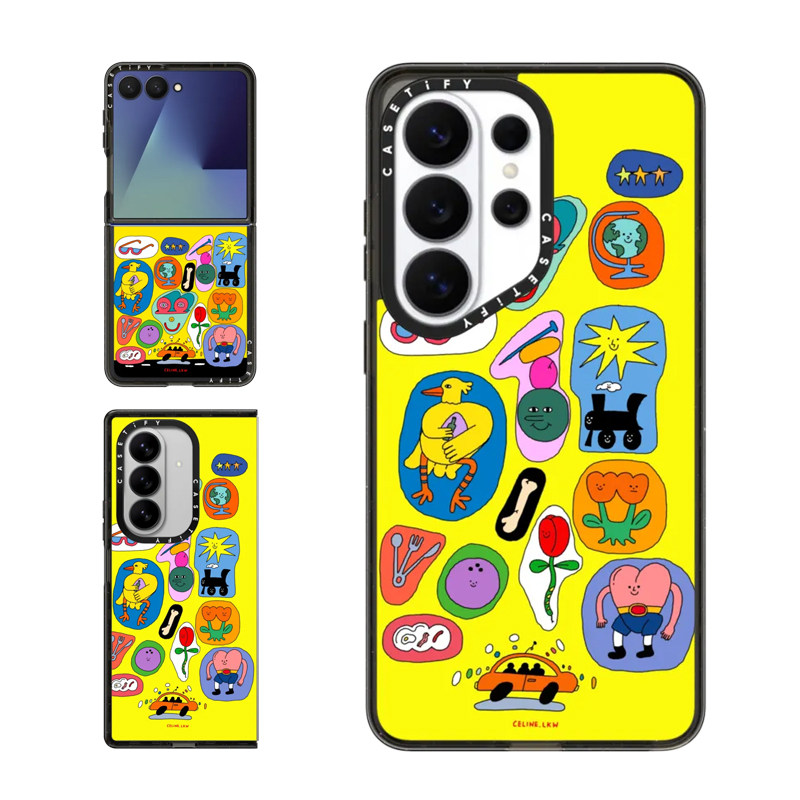 现货CASETiFY公路旅行适用三星S25/S26 Ultra手机壳Z Flip7/Z Fold 6/5时尚小众趣味卡通插画家防摔保护套s24