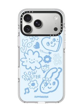 现货CASETiFY蓝色微笑适用苹果iPhone17 pro max手机壳16/15磁吸14小众甜美清新SLOWCOASTER趣味13保护套air