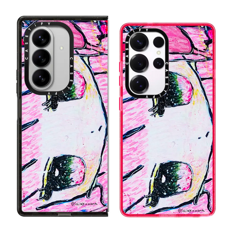 现货CASETiFY粉红眼睛适用三星S24/S25 Ultra手机壳Z Fold 7/6/5创意小众趣味朋克摇滚漫画漫画防摔保护套s23,3C数码配件,手机保护套/壳,淘宝优惠券,粉丝福利购,淘宝优惠卷