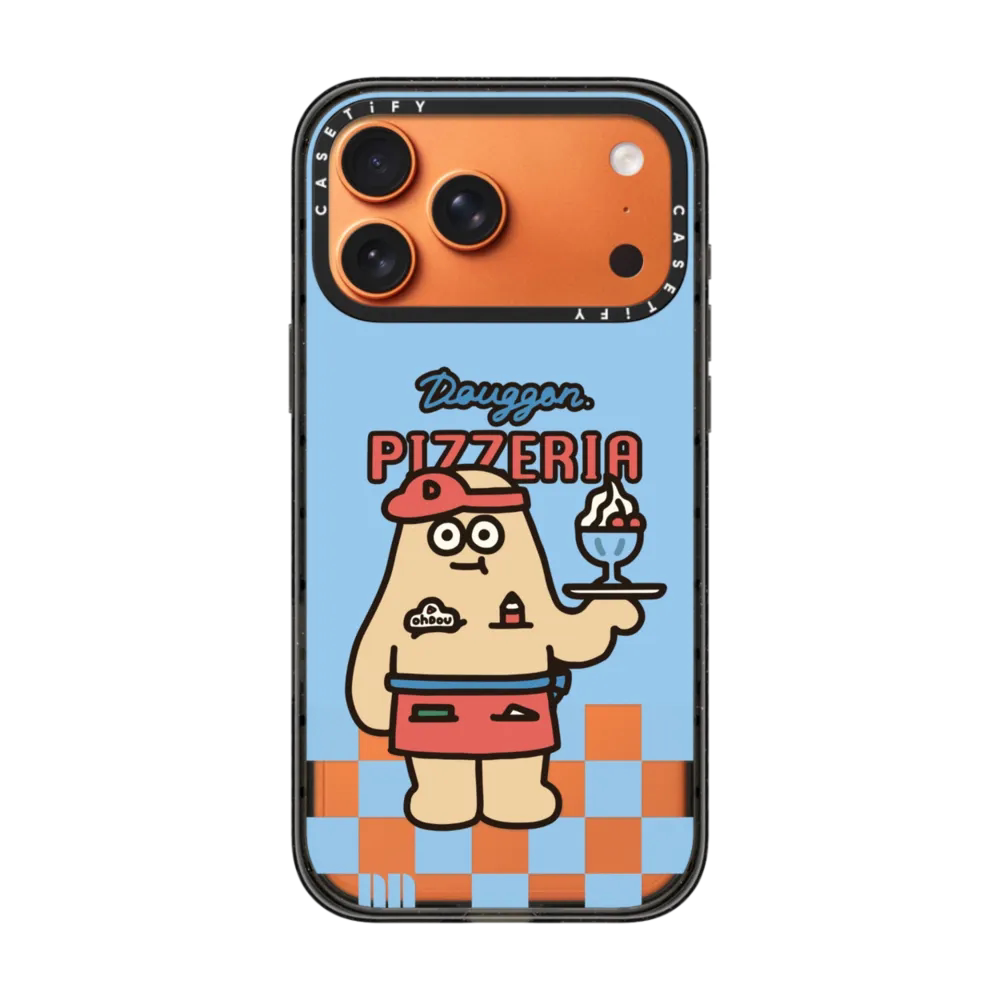 现货CASETiFY披萨的面团欧兜服务生适用苹果iPhone17 pro max磁吸手机壳16/15/13蓝色格子趣味Air防摔保护套